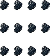 12 Mini Hair Claw Clips Clamps Small Plastic Hair Clips Pins Grips Womens Girls Hair Accessories (Black)