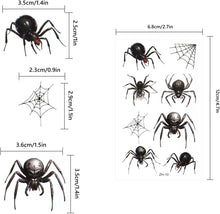 Spider Temporary Tattoos,10 Sheets Halloween Face Stickers Crawling Spider Tattoos Spider Web Halloween Temporary Tattoos for Halloween Masquerade Cosplay Costume Makeup Party Y7ZZWST