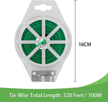 tenn well Garden Tie Wire, 328 Feet Plant Twist Ties Wire with Cutter for Gardening Climbing Plants, Vines, Shrubs and Flowers (Green)