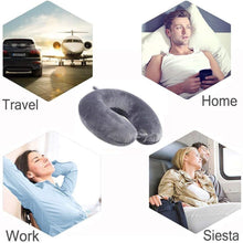 life hall Travel Pillow - Memory Foam Neck Pillow Support Pillow,Luxury Compact & Lightweight Quick Pack for Camping,Sleeping Rest Cushion (Gray)