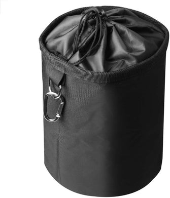 nuosen Black Large Peg Bag, Durable Premium Clothes Peg Bag Waterproof Clothes Pin Bags with Hanger Clips Resistant Clothes Bag for Indoor and Outdoor Use (Black)