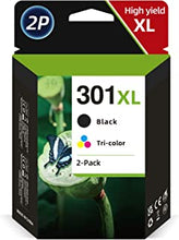 301 Ink Cartridges Multipack, Black and Tricolour Ink Cartridges Remanufactured for HP 301 Ink Cartridges for Deskjet 1514 2542 2540 3050a 1050a Envy 5530 4500 4535 5532 Officejet 2621 4632