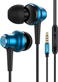 TOPK Earphones, In-Ear Headphones Earphones Wired with Microphone Bass High Definition 3.5mm Jack For iPhone iPad Smartphone Laptop Computer Tablet MP3 Player CD Player