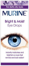 Murine Bright & Moist Eye Drops to Brighten and Whiten Eyes as well as Relieving the Feeling of Dry Eyes, 15 ml