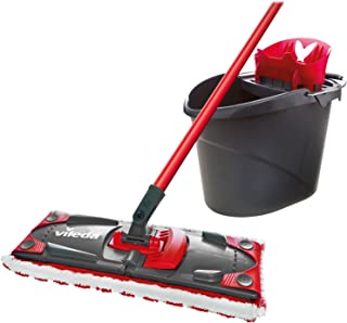 Vileda Ultramax Complete Mop and Bucket Set, Black/Red