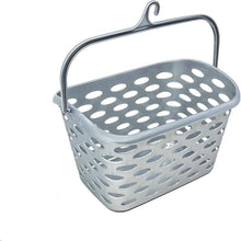 Durable Plastic Peg Tidy Basket Laundry/Clothes Pegs with Handle Light Weight Convenient Size for All Garment Hanging with Hook Washing Line Airer Basket (Silver Peg Basket)