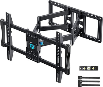 Pipishell TV Wall Bracket Mount for Most 37-90 Inch TVs, Swivels Tilts TV Bracket with 73.8cm Long Extension Arm, TV Wall Mount Fits 16-24 Inch Studs Max VESA 800x400mm Load Capacity 60kg