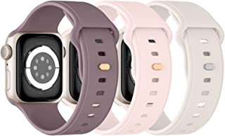 Adepoy Compatible for Apple Watch Straps for iWatch Strap 49mm 45mm 44mm 42mm 41mm 40mm 38mm, Soft Silicone Sport Straps Replacement Wristbands for Apple Watch Series 8 ultra 7 6 5 4 3 2 1 Se 3Pack