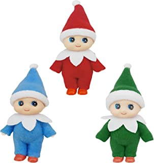 HONGCI Mini Christmas Elf Doll,Baby Elf Doll Christmas Baby Naughty Elf Doll Elf Accessories Baby,Tiny Christmas Elf Girl and Boy Baby Doll for Xmas New Year Gifts Advent Calendars Stocking Stuffers