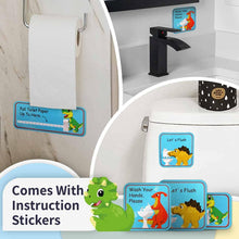 Potty-Training-Chart-with-35 Reusable Magnetic-Stickers. A Dinosaur Potty Chart that Reward Toddlers  Motivational Toilet Potty Training Stickers Chart for Boys & Girls (Dinosaurs)