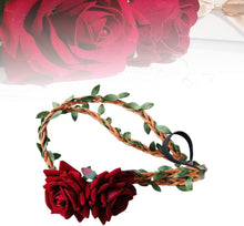 Beaupretty Floral Headband Rose Flower Rattan Wreath Festival Wedding Hair Wreaths Headbands