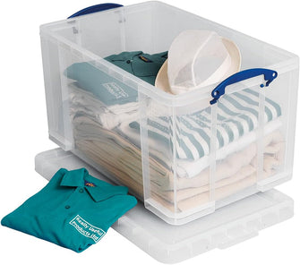 Really Useful Box 84 Litre Plastic Storage Box Clear