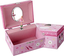 TAOPU Keepsake Musical Jewelry Box with dancing Ballerina Girl Music Box Jewel Storage Case for Girls