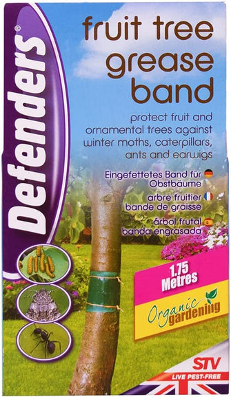 Defenders STV436 1.75 m x 10 cm Fruit Tree Grease Band (Poison-Free Insect Protection, Suitable for Organic Gardening, Effective for Up To 2 Months)