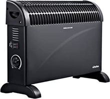 Schallen 2000W Electric Convector Radiator Heater - 3 Heat Settings, Adjustable Thermostat & Overheat Protection in All Black