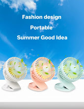 Lucky Sue Clip Fan USB Rechargeable, 3 Speeds 360 Rotation Desk Fan, Portable Stroller Table Fan, Quiet Battery Cooling Fan for Bed, Office, Car, Pram, Camping, Traveling (White)