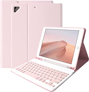 iPad Keyboard Case 9.7 inch Protective Cover with Detachable Keyboard for iPad 2018 (6th Gen)/iPad 2017 (5th Gen)/iPad Pro 9.7/iPad Air 2 & 1(Pink)