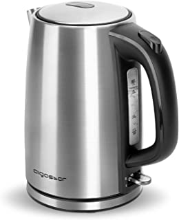 Aigostar Electric Kettle, 3000W Fast Boil Water Kettle, Stainless Steel Cordless Kettle, Auto Shut-Off and Boil Dry Protection, British Strix Thermostat, 1.7 Litre, Sliver - Dean 30ZHF