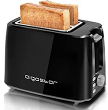 Aigostar 2-Slice Toaster, 750W, 7 Variable Browning Settings, Defrost, Reheat and Cancel Functions, Auto Shut-Off, Black, BPA Free - Warrior 30KHK.