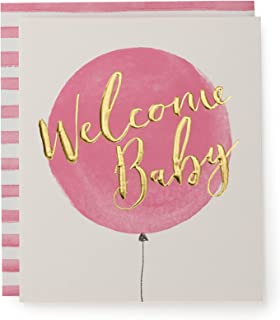 New Baby Card, Baby Girl Congratulations Card, Birth Congratulations Card for New Mum, Welcome Baby Girl Pink Card