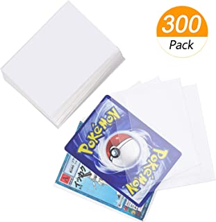 Homgaty 300 Pcs Standard Card Sleeves, Clear Deck Protectors Card Protector Sleeves for Pokemon ,Trading Card,Magic ,MTG,The Gathering , Board Games,Yugioh,Dropmix (Transparent)