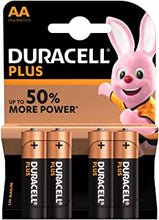 Duracell Plus Power Type AA Alkaline Batteries, Pack of 4