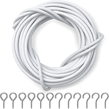 Dikots Net Curtain Wire and Hooks Set - 10M Curtain wire kit includes 25 Eyes & 25 Hooks - A Multipurpose Wire