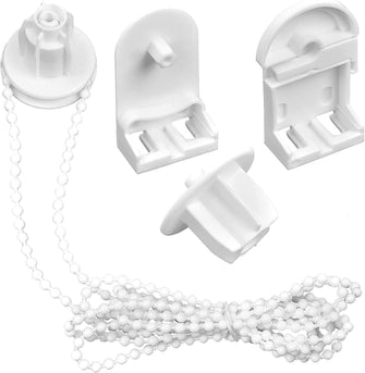 Roller Blind Spares Replacement Repair Kit, 25mm Roller Blind Fittings, Roller Blind Kit Curtain Roller Blind Accessories with 2M Beaded Chain Spare Kit for Curtain Rods, Roller Blind Brackets