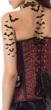 Tatodays black vampire flying bats tattoos temporary tattoos women arm halloween realistic temp tatoo waterproof bats halloween tattoo vampiress men women kids girls gothic goth fancy dress