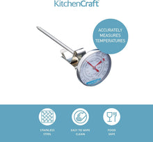 KitchenCraft Milk Thermometer, Stainless Steel Kitchen Gadget, Silver