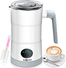 Milk Frother Electric - 4 in 1 Milk Coffee Frothers Machine / Milk Steamer with Automatic Shut-Off Function, 350ml Milk Warmer, Hot & Cold Milk Frother for Coffee, Milk, Cappuccino, Hot Chocolate