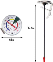 Milk Thermometer for Coffee with 175 mm Stainless Steel Probe Coffee Thermometer with Clip Professional Barista Milk Temperature Frothing Thermometer Coffee Machine Accessories