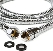 H&S 1.75m (69”) Stainless Steel Replacement Shower Hose Anti-Kink with 2 Washers - Chrome