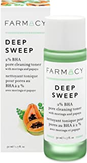 Farmacy Deep Sweep 2% BHA Toner for Face - Pore Cleaner and Facial Exfoliator - Salicylic Acid Face Toner (50ml)