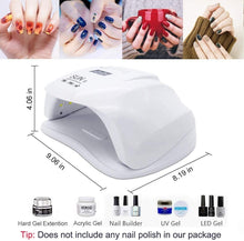 UV Led Nail Lamp Nail Dryer Led Lamp for Gel Nails Polish Curing Light with Auto Sensor 4 Timer 10/30/60/99S White