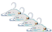 Baby Coat Hangers Small Clothes Hangers First Steps Pack of 32 White