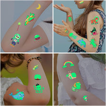 Awinmay 310 Pieces Luminous Temporary Tattoos for Kids,Mixed Styles Glow In The Dark Tattoos for Boys and Girls,Unicorn Dinosaur Pirate Mermaid Fake Tattoo Stickers,Glow Party Supplies Arts and Crafts