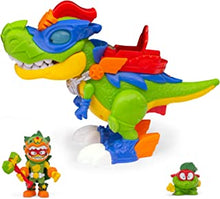 SUPERTHINGS H-REX Superdino – Articulated hero dinosaur with lights and sound effects, 1 exclusive Kazoom Kid and 1 EXCLUSIVE SuperThing