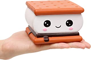 Anboor Squishies Smore Chocolate Sandwich Biscuit Jumbo Squishy Slow Rising Squeeze Toys Stress Relief Kawaii Soft Gift Collection (1 Pcs)