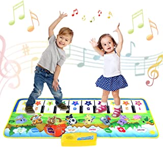 Kids Piano Mat,Toddlers Kids Toys Age 1 2 3 4 5 Year Old Girls Boys Music Dance Mats Touch Play Mats Floor Keyboard Musical Carpet Mat Birthday Xmas Gifts for 2 3 4 5 6 years old Girls Boys Toddlers