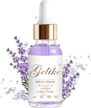 Gelike ec Organic Cuticle Nail Oil 15ml Vitamin B& E Essential Oil Moisturize with Convinient Dropper Design, Nail Cuticles Oils Treatment Damaged Dry for Nail Care Repair Growth-Lavender Scented