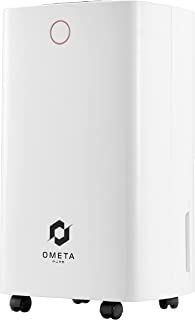 Ometa Pure 12L/Day Dehumidifier for Damp, Condensation, Mould & Mildew with Digital Humidity Display, 24 Hour Timer, Auto & Sleep Mode & Laundry Clothes Drying Mode, Continuous Drainage