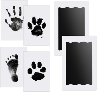 Nabance Baby Handprint and Footprint Kit, 2 baby Inkless Print pads, 4 Imprint Cards, Pet Paw Print, Hand Print Kits for Babies Safe Non-Toxic, Imprint Kit, Pawprint Keepsake Kit, Family Keepsake