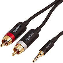 Amazon Basics 3.5mm to 2-Male RCA Adapter Cable - 1.2m / 4 Feet