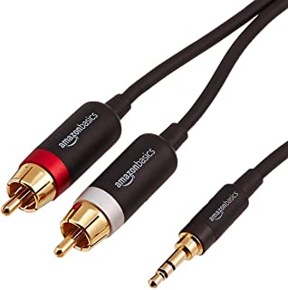 Amazon Basics 3.5mm to 2-Male RCA Adapter Cable - 1.2m / 4 Feet