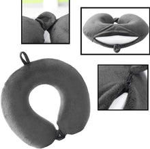 life hall Travel Pillow - Memory Foam Neck Pillow Support Pillow,Luxury Compact & Lightweight Quick Pack for Camping,Sleeping Rest Cushion (Gray)