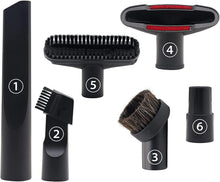 ANBOO 6 Piece Set 32mm and 35mm Caliber Accessories for Henry Hoover Attachment, Include PP Hair Combination Brush, Long Flat Suction, Horse Hair Round Brush, 2 in 1, Sofa Suction, Adapter