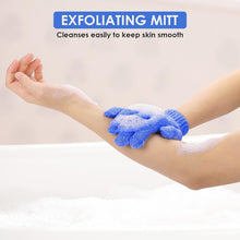 WLLHYF 2 Pairs Exfoliating Shower Bath Gloves, Exfoliating Wash Gloves Deep Clean Dead Skin Remover Body Scrub Bathing Accessories for Women Men Spa Massage Beauty Skin Exfoliation Mitt