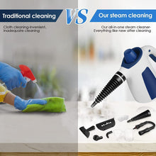 Handheld Steam Cleaner, Pressurized Handheld Multi-Surface Natural Steam Cleaner with 9 pcs Accessories, Multi-Purpose Steamer for Home Use, Steamer for Cleaning Floor, Upholstery,Grout and Car