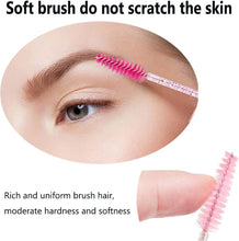 XPP Disposable Eyelash Brushes,100PCS Eye Brow Spoolie Castor Oil Brush Mascara Wands Cosmetic Makeup Tools(Crystal Pink)